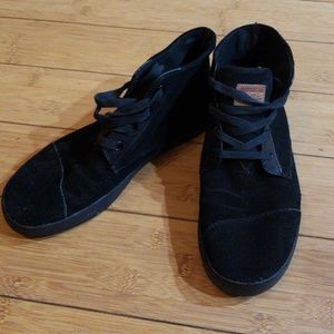 Toms suede leather high top boot shoe